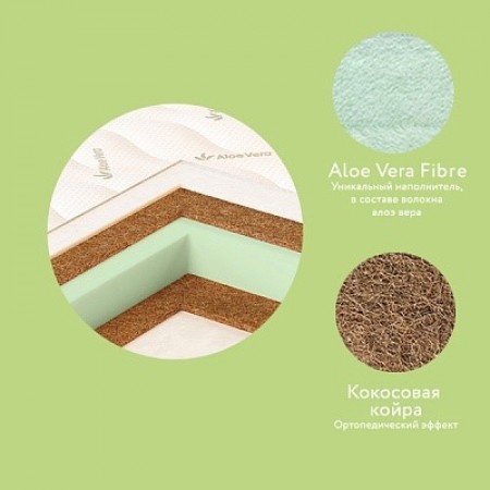 Детский матрас Plitex Aloe Vera Soft 120х60х11см (АВ-11/1) А-19